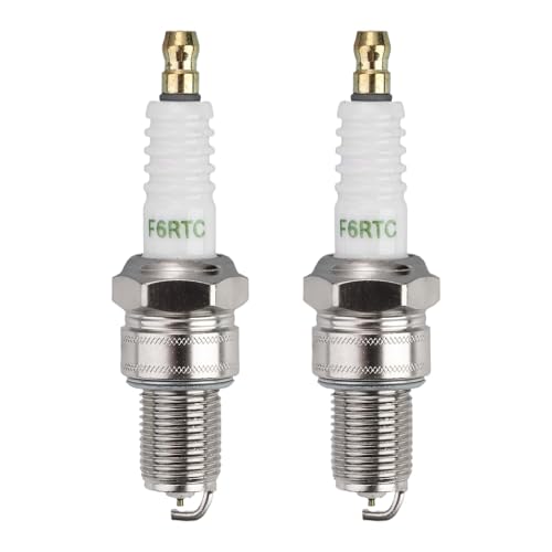 Car Spark Plug F6RTC, Spark Plug Replacement for Ngk BP6ES, Bosch W6D, Champion N9YC, Denso W20EP IW20 High Performance OEM Spark Plugs for Cars, Motorcycles, and Small Engines (2 Pack)