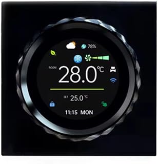 Tuya WiFi Smart Knopfthermostat BAC-2007 Klimaanlagen-Temperaturregler Smart Knopfthermostat BAC-2007 Klimaanlagenregler Schwarz