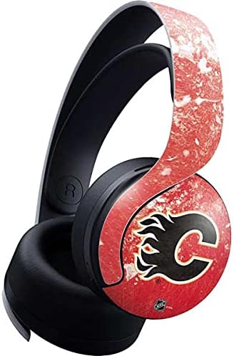 Skinit Decal Gaming Skin Compatible with Pulse 3D Wireless Headset for PS5 - Officially Licensed NHL Calgary Flames Jersey Design