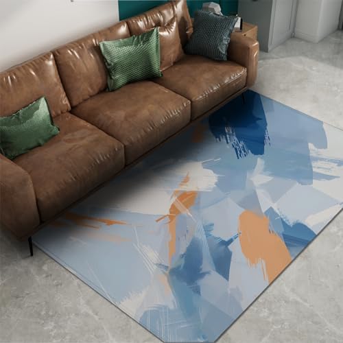 Tapis d'intérieur scandinave bleu doux et confortable 120x210 - 2