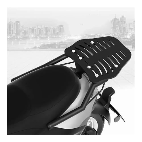 Support porte-bagages moto réglable avec plaque base et coussin confort