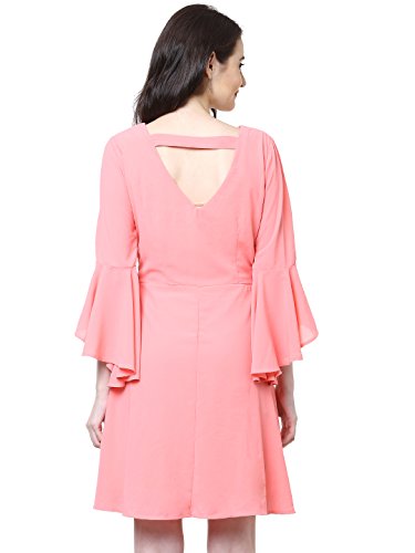 Image of Harpa Black Solid Dress(GR5119-BLACK)
