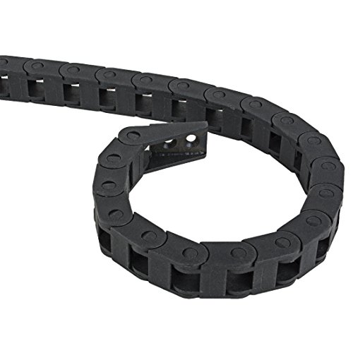 Uxcell R15 7Mm X 7Mm Internal Size Black Plastic Cable Wire Carrier Drag Chain 1M Length For Cnc #TOP3