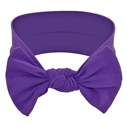 Babygiz Baby Girl Headbands-Infant,Toddler Cotton Handmade Hairbands with Bows Child Hair Accessories (Purple, 1)