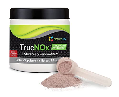 True-Nox Nitric Oxide Supplement Stimulant Free Pre-Workout Powder Ft. Nitrosogine L-Arginine, Peak Atp, & Beetroot Juice Powder #TOP4