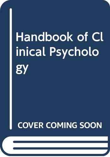 Handbook of Clinical Psychology B0000CMUSV Book Cover