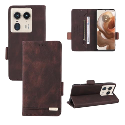 Étui rabat Motorola Edge 50 Ultra antichoc en TPU et fermeture magnétique sûre