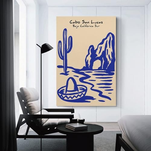Toile Cabo San Lucas grand format 50x75cm tableau paysage désert