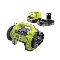 RYOBI - Compresseur - gonfleur 18V - jusqu'à 10,3 bars - Livré avec 3 embouts de gonflage + 1 batterie 2,0 Ah + 1 chargeur rapide 2,0 A - R18I-1C20GZL