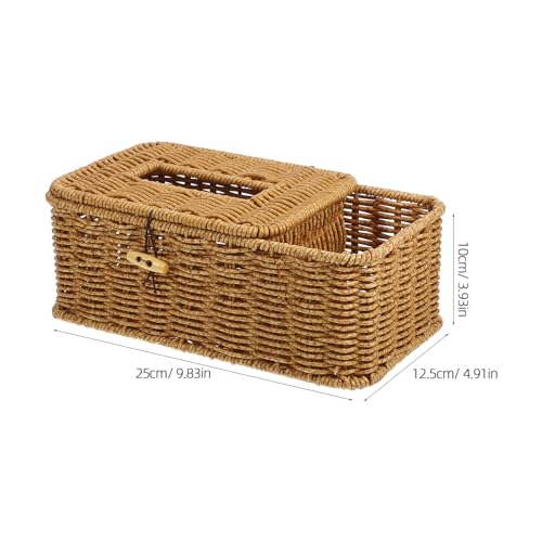 Boîte à mouchoirs avec rangement télécommande et multi-compartiments