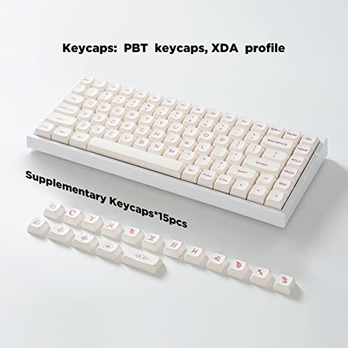 Yunzii Yz84 Wireless Hot Swappable Mechanical Keyboard, 2.4G/Usb-C/Bluetooth 84-Key Gaming Keyboard With Rgb Backlit, For Mac/Win/Gamers (Gateron Blue Switch, Lavender) #TOP3