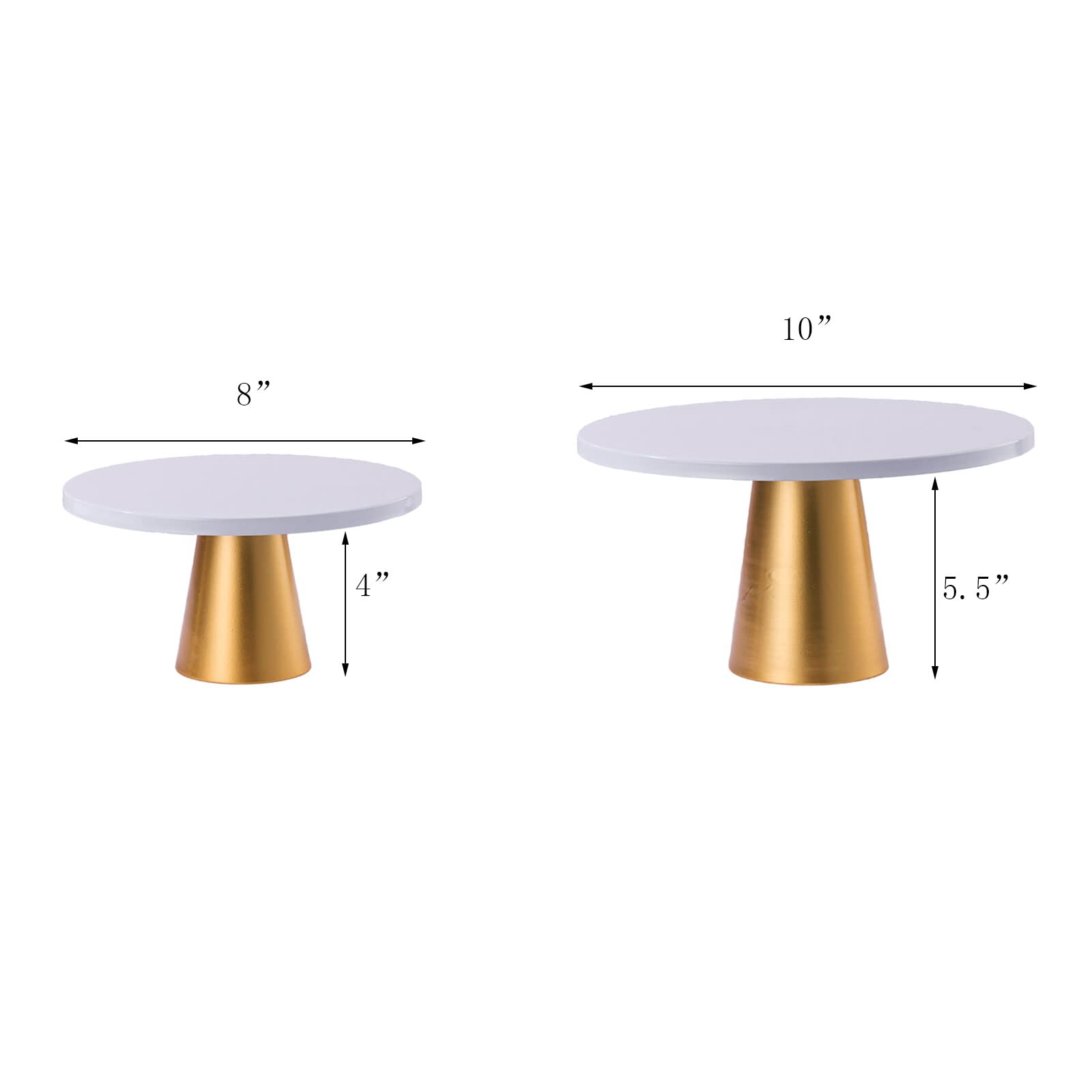 Party Round Cake Stand for Dessert Table- Cake Holder-Cup Cake Decorating Tools- Cake Display Stand,White/Glod-10