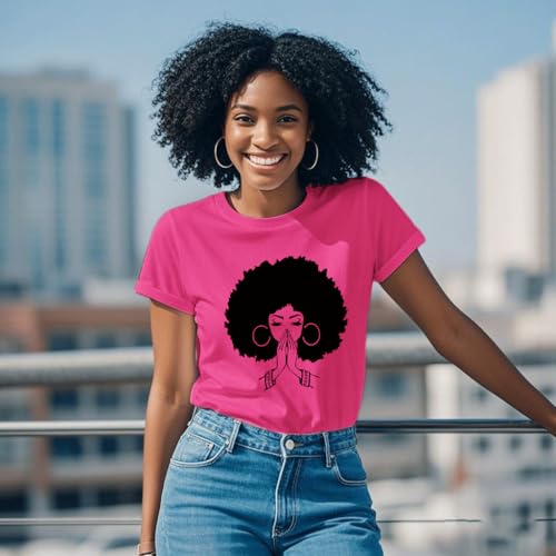 Image of Black History Shirts Black Graphic tees for Men and Women, Magic Fashion Afro American Natural Hair Vintage Melanin T-Shirts