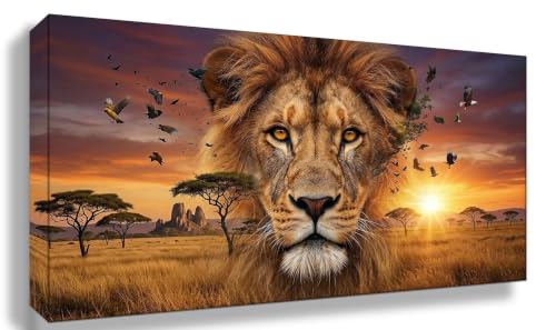 Diamond painting lion 5D full drill format géant 90x180cm pour adulte