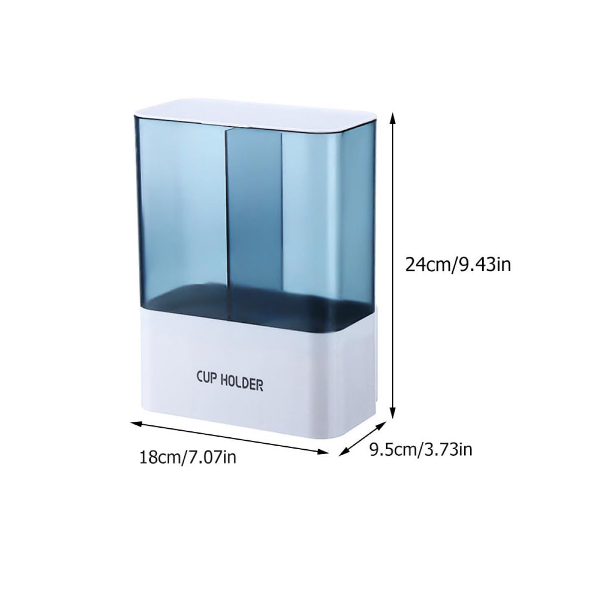 Dispenser Automatico per Bicchieri Bianco in Grande capacità e Design a Doppia Serie, Facile da Prendere e Fissaggio a Muro Senza Tracce per Decorazione Casa