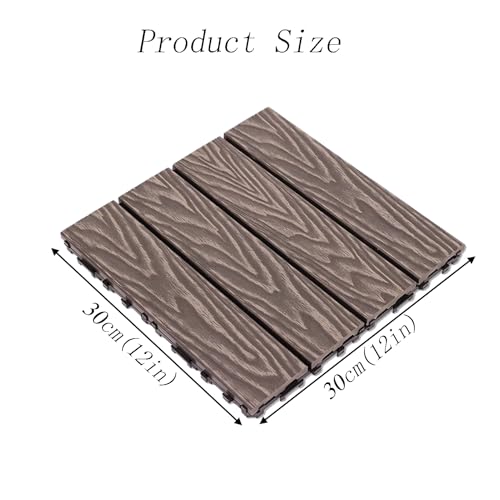 Tejas de cubierta entrelazadas todo clima para suelo modular de jardín, 33 piezas 7