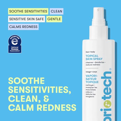 Image of BRIOTECH Topical Skin Spray, Hypochlorous Acid Spray for Sensitive Skin, HOCl Facial Mist, Full Body Support Against Irritation, Calm Redness, Soothe Foot & Scalp, 2 oz Travel Size