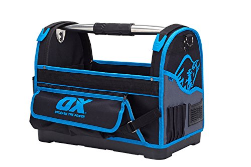 OX P262618 Pro Open Tool Tote, Black/Blue, 18-Inch
