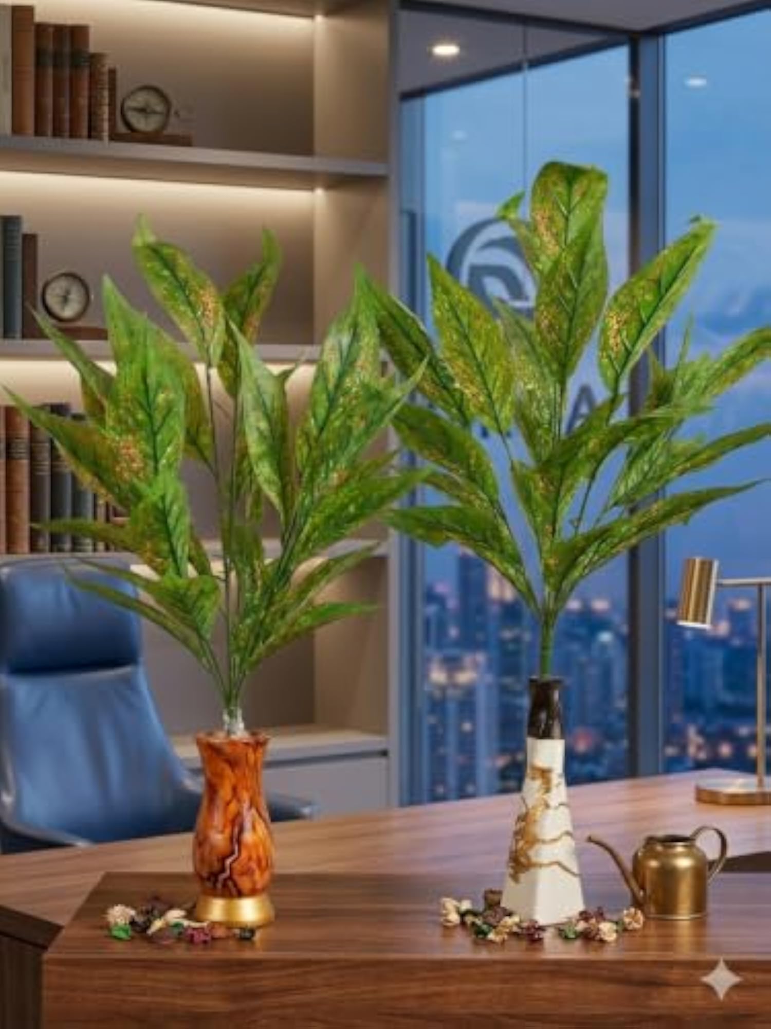 26 Leaves Artificial Plant Without Pot, Pack of 2