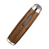 Tuxihapp Walnut Wood Car Ashtray, Portable Detachable Handheld Cigarette Holder, Windproof Reusable Auto Ash Catcher, Mini Vehicle Smoking Stand Holder for Regular and King Size Cigarettes (Sliver)