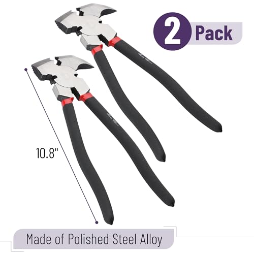 Image of Bates- Fencing Pliers, 10.8 Inch, 2 Pack, Multi Tool Fence Pliers, Barbed Wire Fence Tools, Staple Puller