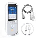 Medical Grade Pulse Oximeter for Adults - Continuous Monitoring, Adjustable SpO2 & Pulse Alarms, Rechargeable Handheld Oximeter Profesional Oximetro, Data Traceability, Instant Alarm