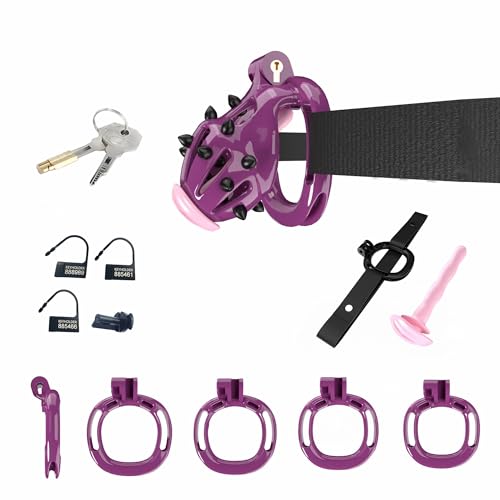 GOPEO Gymnastique en résine Violette de Haute qualité pour Le Bas du Corps des Hommes avec Embout en Silicone (Violet, S)