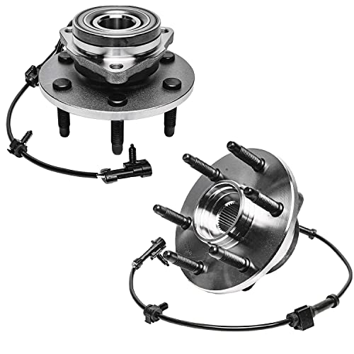 Image of Detroit Axle - 4WD Front Brake Kit for Sierra Silverado Avalanche Express Savana 1500 Tahoe Escalade Disc Brake Rotors Ceramic Brakes Pads Wheel Bearing Hubs Assembly 12pc Wheel Lug Nuts Replacement