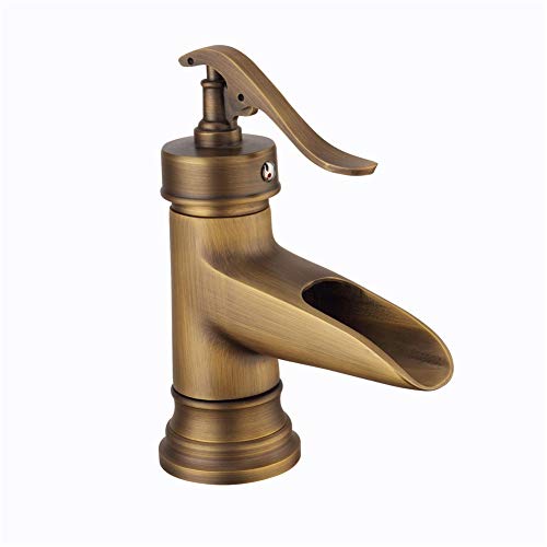 Retro Faucet, European Retro Sink Faucet, Full Copper Basin Faucet Baño Caliente y fría Faucet, Single Handle Faucet Faucet (Estilo : A) Cover