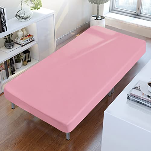 Cot Sheets 31" x 75", 2 Pack Cot Size Sheet Fitted with Narrow Twin/Camp Bunk/Rvs Bunk/Guest Beds/Army Cots/Trifold Mattress, Super Soft Breathable Microfiber Bed Cover, Bottom Sheet, Pink