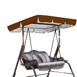 WULEE Outdoor Porch Swing Canopy Waterproof Top Cover, Garden Patio Swing Seat Replacement Canopy Aw