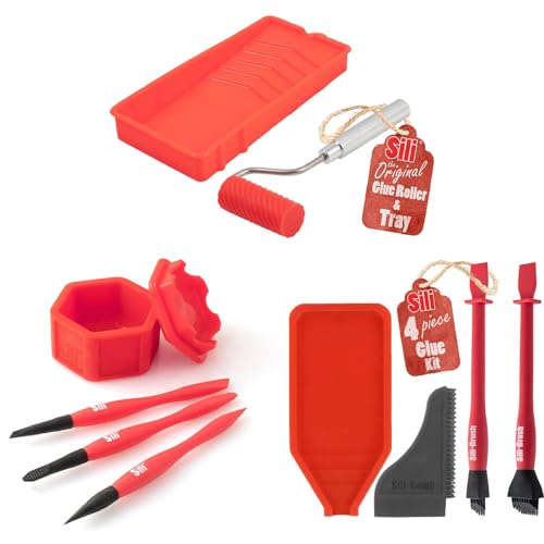 Sili Non-Stick Silicone Glue Brush Wood Glue Applicator Super Pack