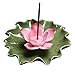 FONDUO ceramiczny uchwyt na kadzidła lotosu, uchwyt na kadzidło lotosu z czujnikiem popiołu Buddyjskiego Zen Decoration dla jogi medytacji (Lotus Różowy)