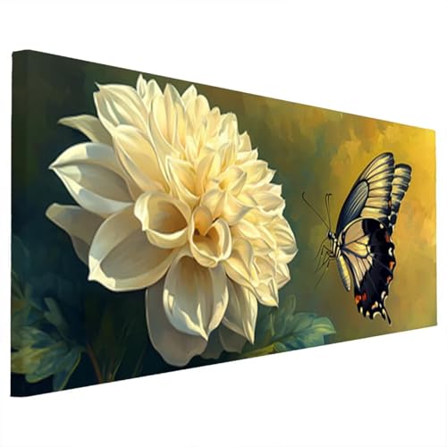Peinture Diamant Papillon Géante pour Décoration Murale Salon et Bureau 220x100