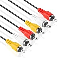 TECHZOCO Cable de 3 RCA Macho, Cable de Audio Video Estéreo