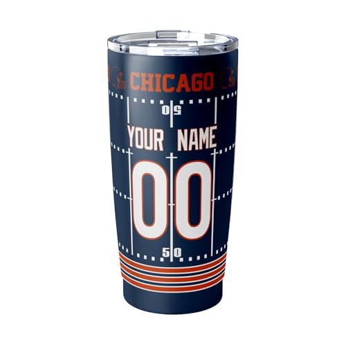 Image of ANTKING Chicago Tumbler 20 oz Travel Coffee Cup for Men Women Boy Custom Name Number Gifts
