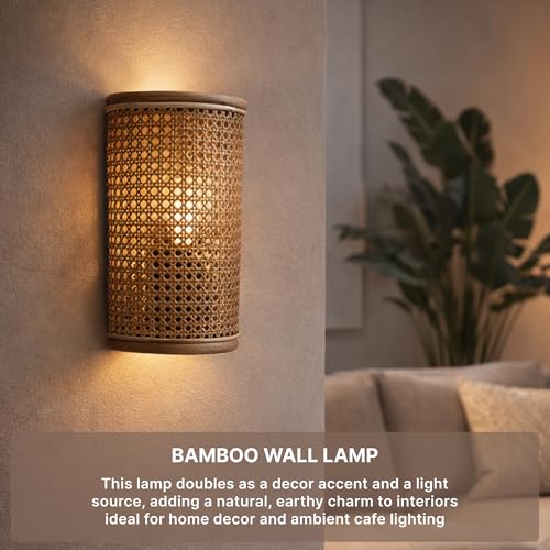 Image of Habere India-All The Cultures Fabricating India Wall Lamps For Living Room Decoration | Lights For Wall | Night Lamp For Bedroom | Decor Lights - Rectangular (M: 18 x 21 cm)