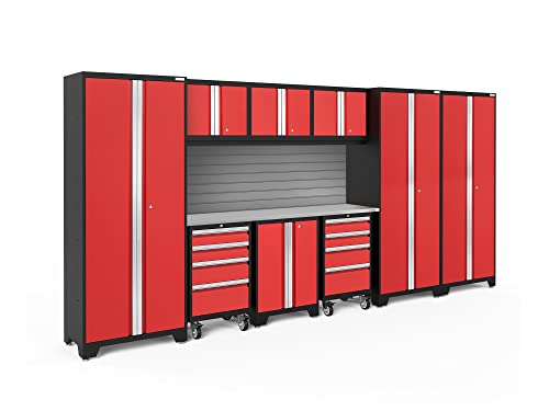 Image of NewAge Products Bold Series Red 10 Piece Set, Garage Cabinets, 56386