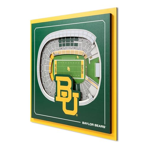 Image of YouTheFan Officially-licensed NCAA Stadium Series 3D Wall Art - multi-layer team stadium replica, detailed sports fan gift, indoor decor