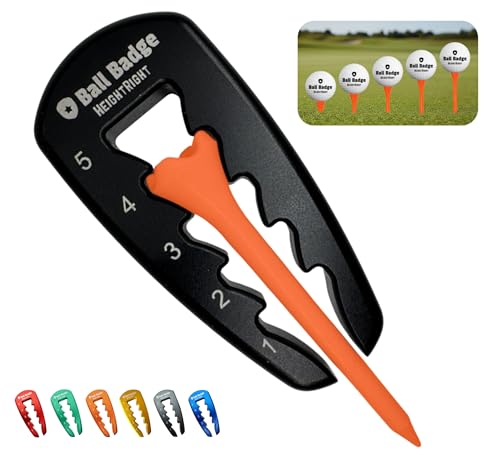 HODL 21 Ball Badge HeightRight Adjustable Golf Tee Height Tool
