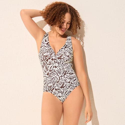 Lands' End Women's Sculpting Suit Sweetheart V-Wire High Leg One Piece Swimsuit4