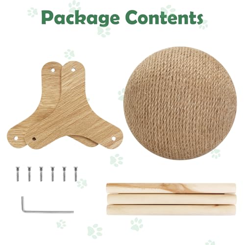 Balle à gratter en sisal pour chat, jouet d'exercice interactif et stable - 7