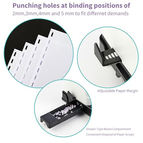 Image of Binditek Binding Machine, Punch 12 Sheets, 450 Sheets, Adjustable Margin