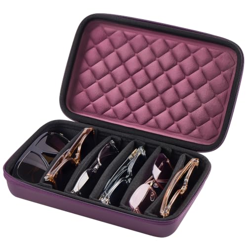 Image of ProCase Hard Shell Travel Sunglasses Organizer, Portable Multiple Glasses Case for Travelling