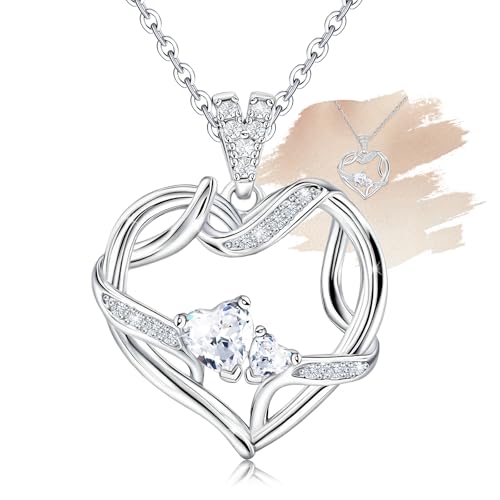 Image of Sterling Silver Pendant Necklace Charms Hypoallergenic Fashion Jewelry Dainty Valentines Day Birthday Gift for Women