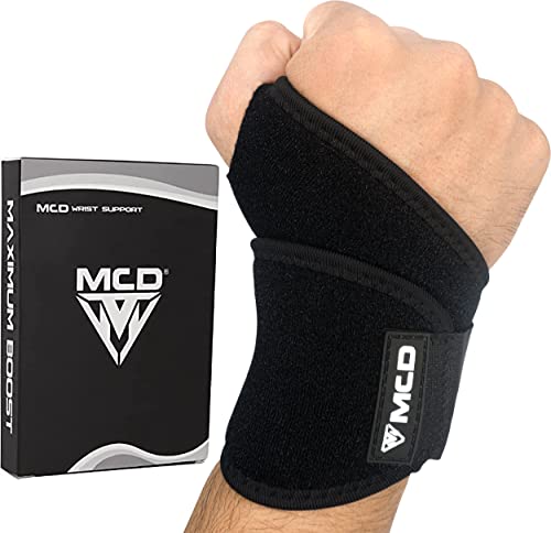 MCD Wrist Supports Comfortable, Lightweight, Hand & Wrist Braces Adjustable Wrist Compression Support Fit for Both Left & Right Hand Wrist Support for Fitness, Weightlifting, Gymnastics & Relief