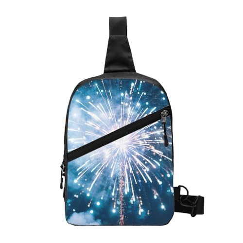 Explosion Firework (1) Print Men's and Women's Foldable Crossbody Bag,Sports Crossbody Bags,and Daily Chest Bags