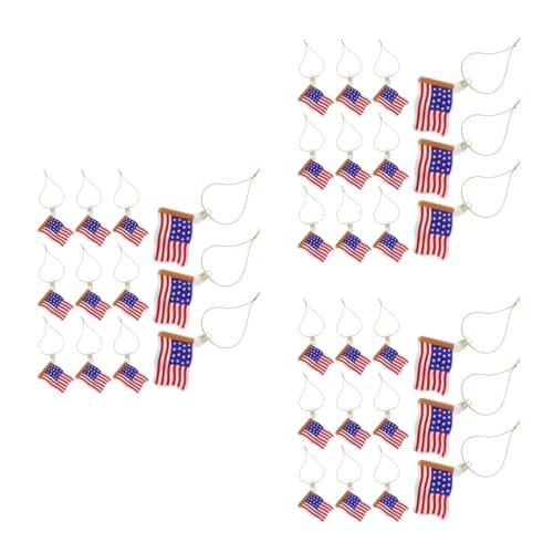 Pendentifs drapeau américain HANABASS en plastique pour décoration de fête patriotique