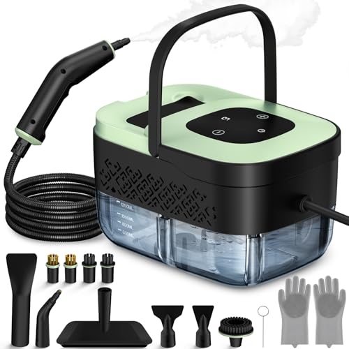 Steam Cleaner, Portable Steamer for Cleaning with 16pcs Accessories, 6-Level Adjustable and 15s Heat-Up, Handheld Steam Cleaner for Home, Tile, Dirt, Grout, Grease, Car Detailing Steam Cleaner, Portable Steamer for Cleaning with 16pcs Accessories, 6-Level Adjustable and 15s Heat-Up, Handheld Steam Cleaner for Home, Tile, Dirt, Grout, Grease, Car Detailing