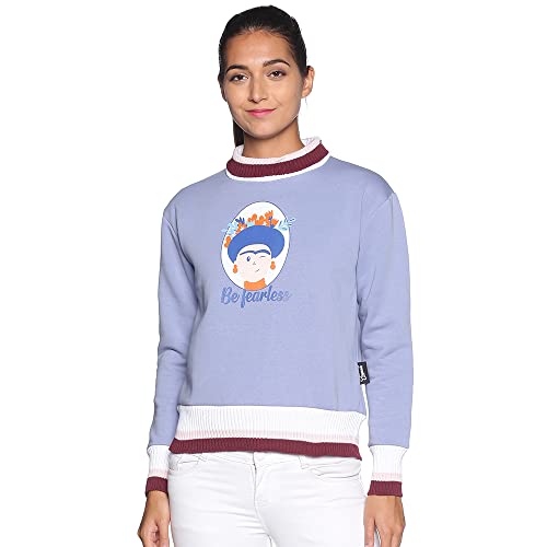Image of Campus Sutra Cotton Women Crew Neck Sweatshirt